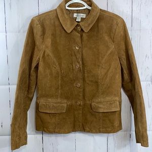 Christopher & banks vintage suede leather jacket